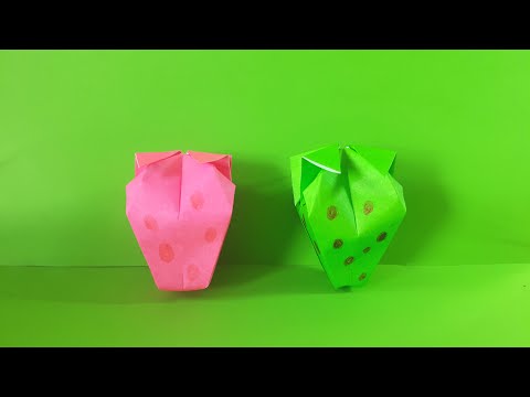 Origami Strawberry Tutorial (How to fold)