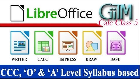 #5 LibreOffice Calc Insert Menu |GIITM