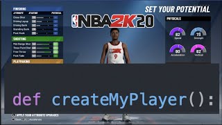 How The NBA 2K20 Player Creation Process Works | With Code