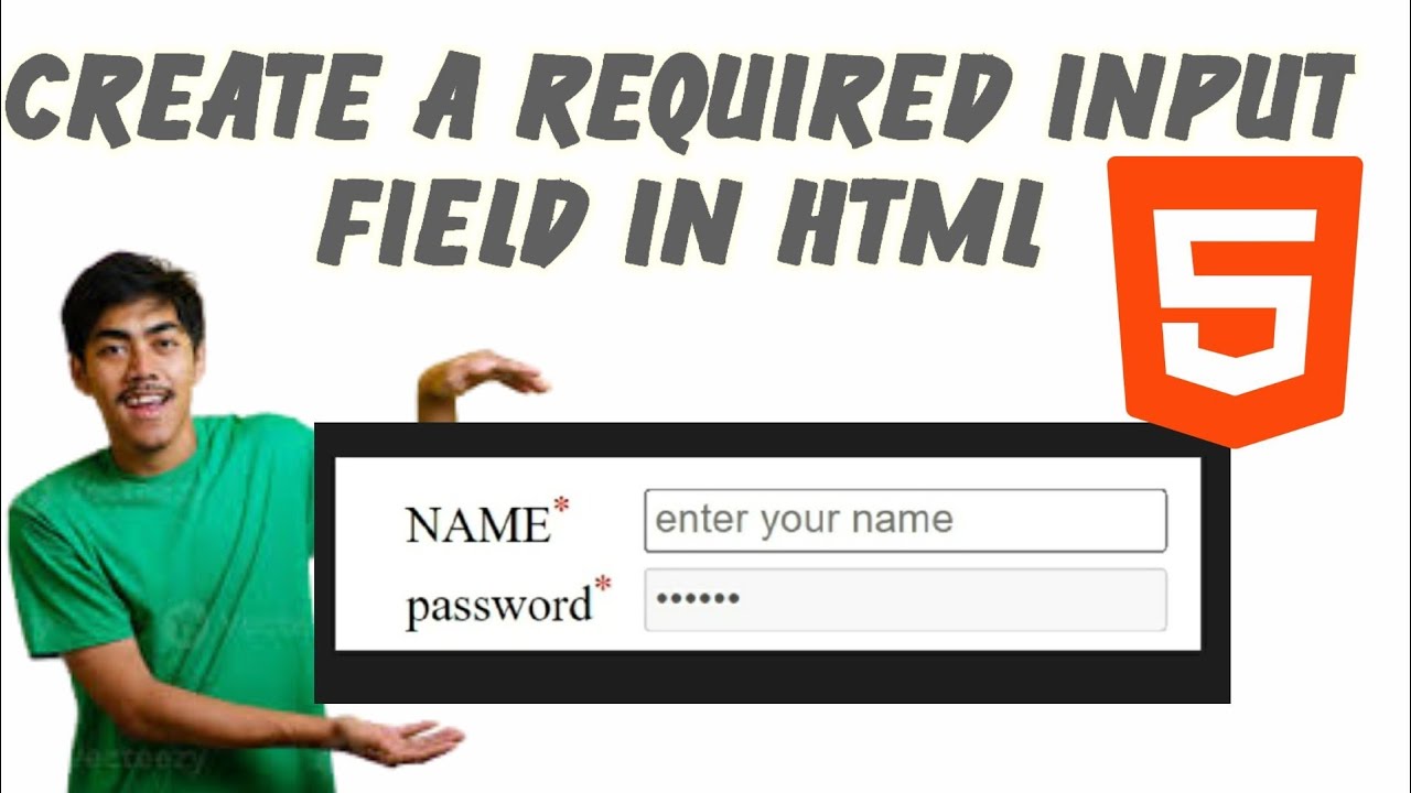 how to show REQUIRED(*) input field in html | @codestudyindian13114 ...