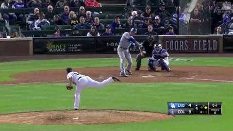 Chase Utley Smacks an RBI Double Vs Rockies