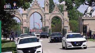 Trooper Aaron Smith - Indiana State Police - Funeral Procession at Crown Hill Cemetery 7/7/23