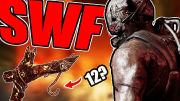 Trapper vs 4 MAN SWF, almost 12 hooks!!! | Dead by Daylight killer gameplay