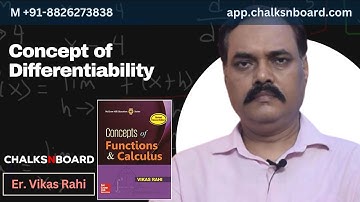 Concept of Differentiability | Vikas Rahi | +91-8826273838