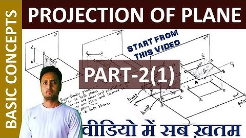 PROJECTION OF PLANE INTRODUCTION AND BASIC CONCEPT PART-2(|)