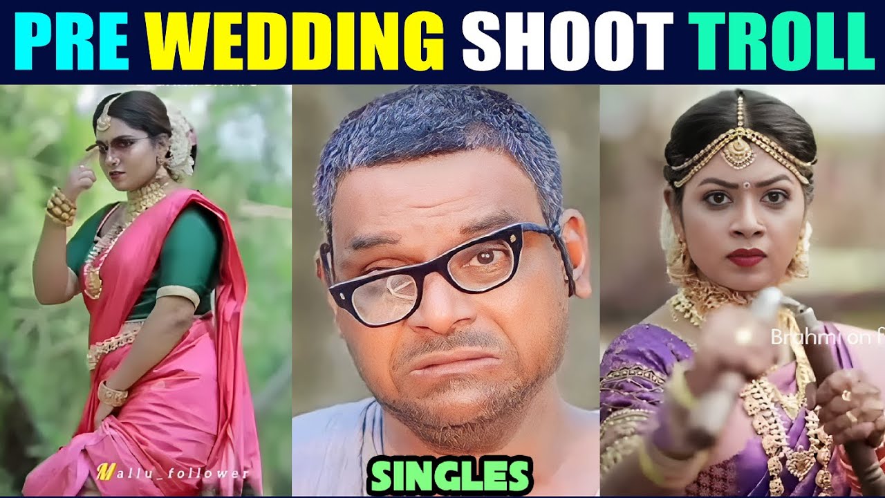 Wedding funny moments  Funny Marrieges Troll  Pre wedding shoots troll  Part 6  Brahmi On Fire