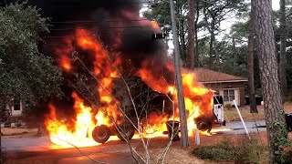 Virginia Beach garbage truck catches fire