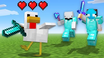 Minecraft Manhunt, but I Randomly Shapeshift...