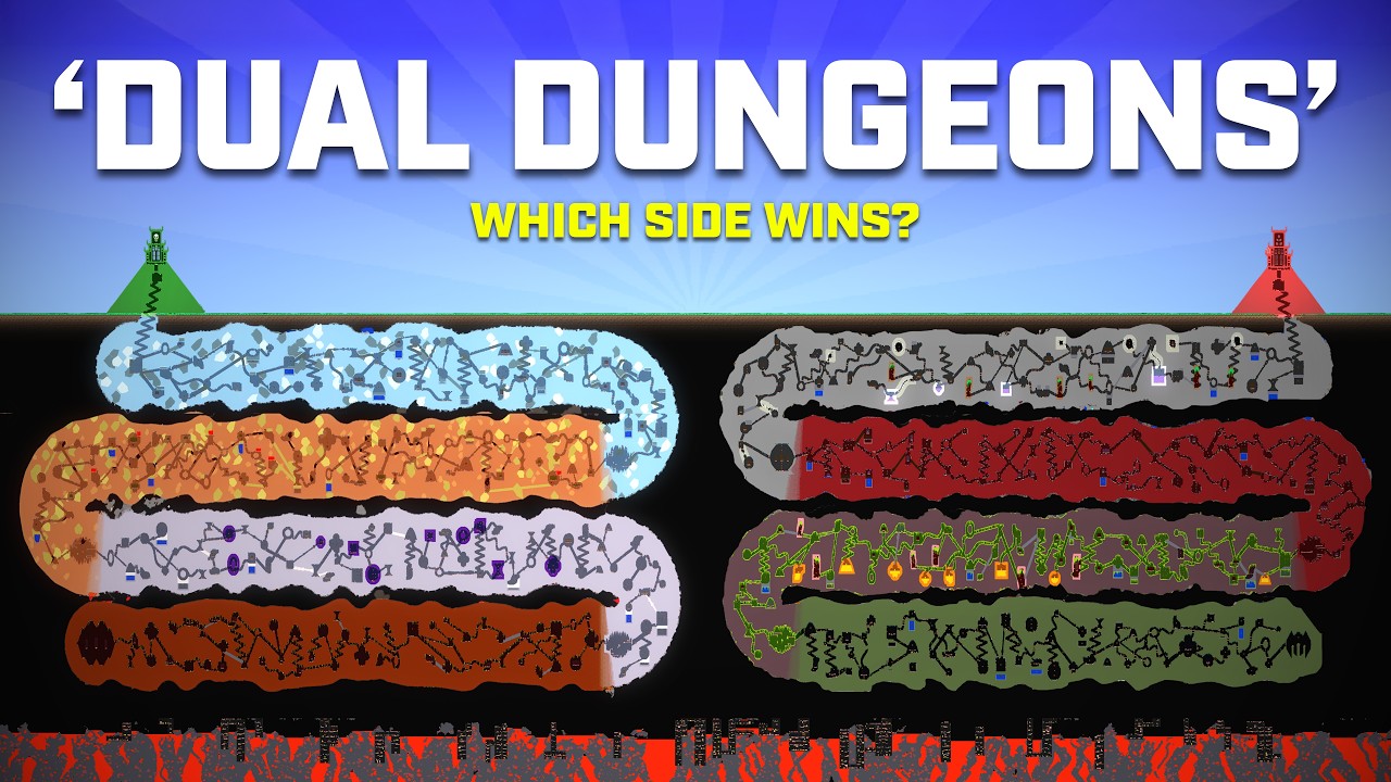 Terraria 1v1 Race But The World Is Only Dungeon...