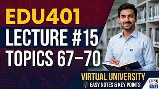 EDU401 Short Lecture 15 | Topic 67–70|Updated Lectures and Handouts#Midterm Preparation #VU Masters