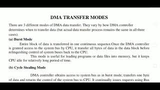 DMA TRANSFER MODES