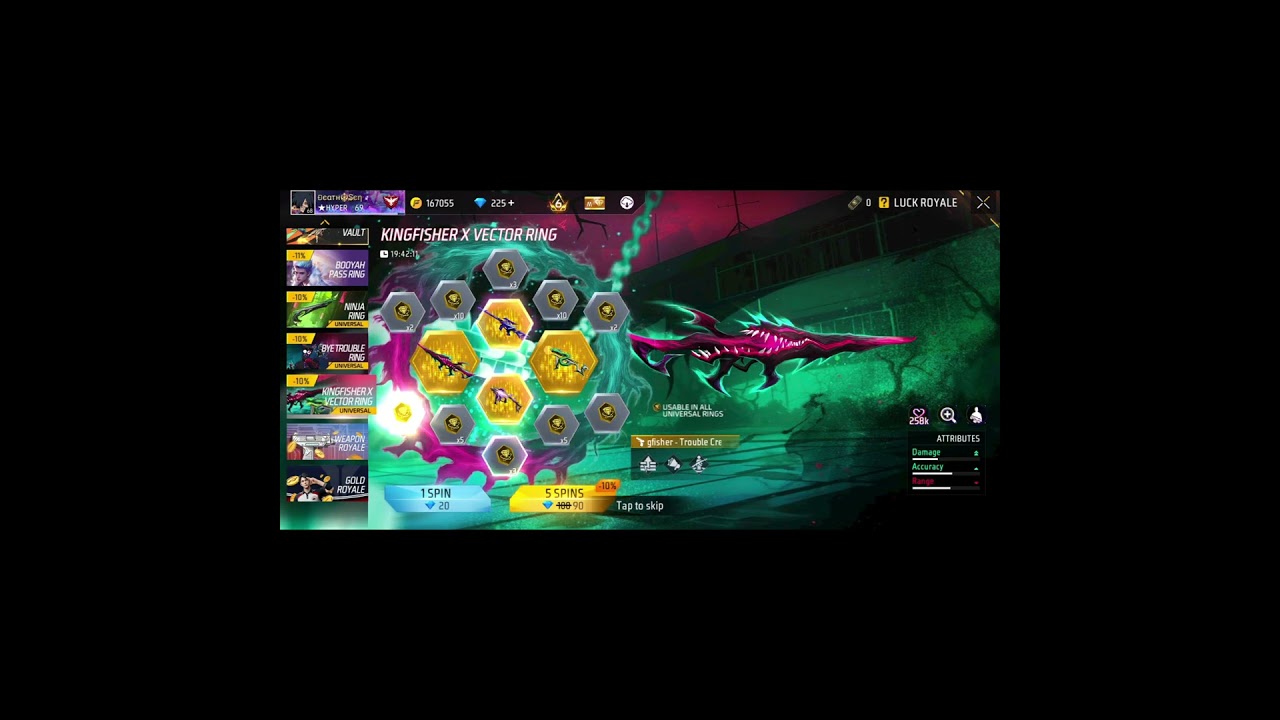 KINGFISHER X VECTOR RING EVENT FREE FIRE || NEW RING EVENT UNLOCK || FREE FIRE NEW EVENT || coming