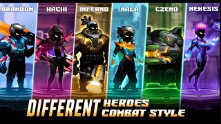 Cyber Fighters: Cyberpunk Stickman Impact Fighting gameplay screenshot 1