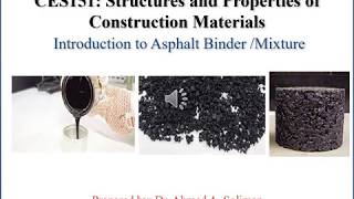 Introduction to Asphalt Binder/Mixture