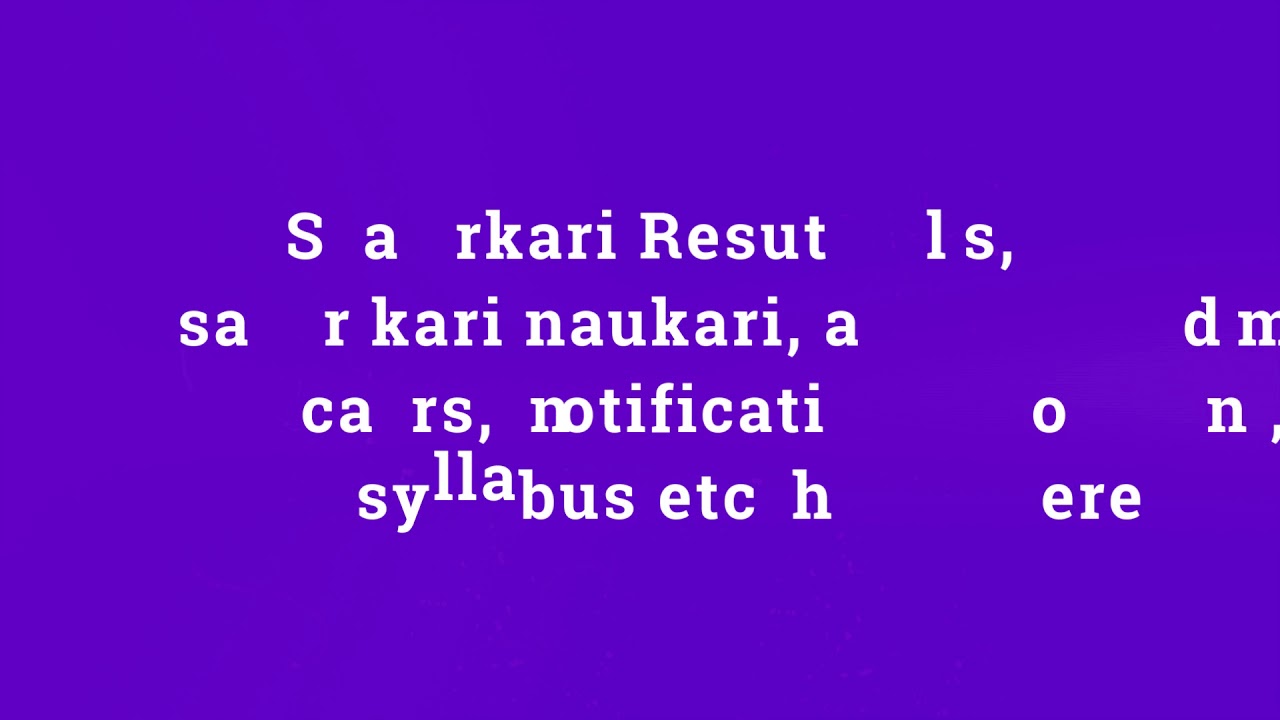 Latest sarkari jobs - sarkariresult