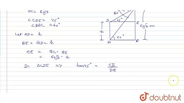 The angles of the depression of the top and bottom of the tower is seen from the top of a 60sqrt...