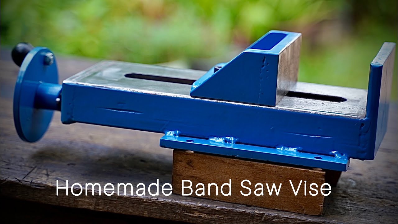 Homemade Band Saw Vise and next Chop Saw Cut, homemadevise diyvise 