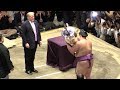 Donald Trump awards ‘President’s Cup’ at sumo match in Japan トランプと安倍晋三の相撲観戦 2019/5/26 当日券自由席から