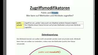 Greenfoot: Public and Private (Access Modifiers)