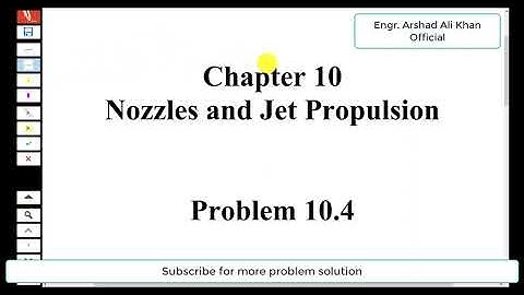 PROBLEM # 10.4: Finding the values of mass flowrate, nozzle efficiency and coefficient of velocity.