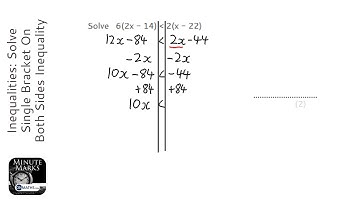 Inequalities: Solve Single Bracket On Both Sides Inequality (Grade 4) - OnMaths GCSE Maths Revision