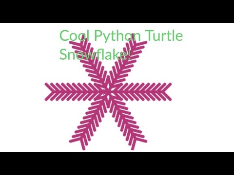 Python Turtle Cool Snowflake Design With Random Colors!