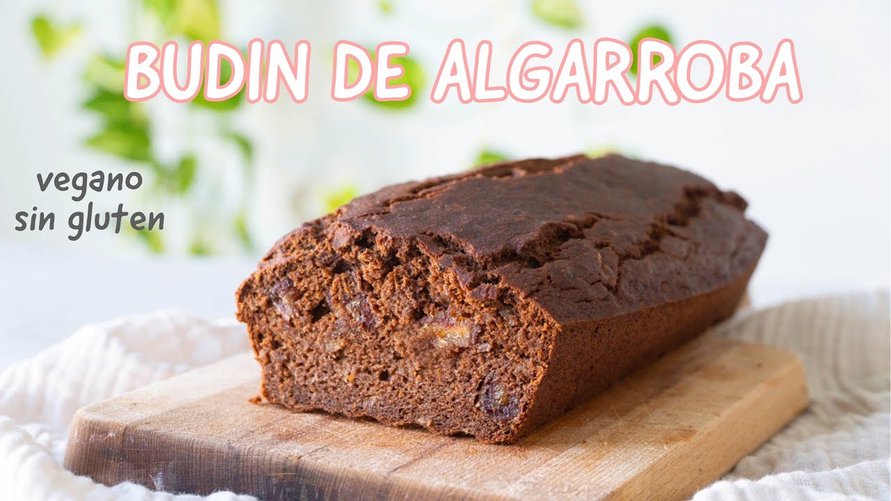 BUDIN DE ALGARROBA Y BANANA - VEGANO, SIN GLUTEN Y SALUDABLE