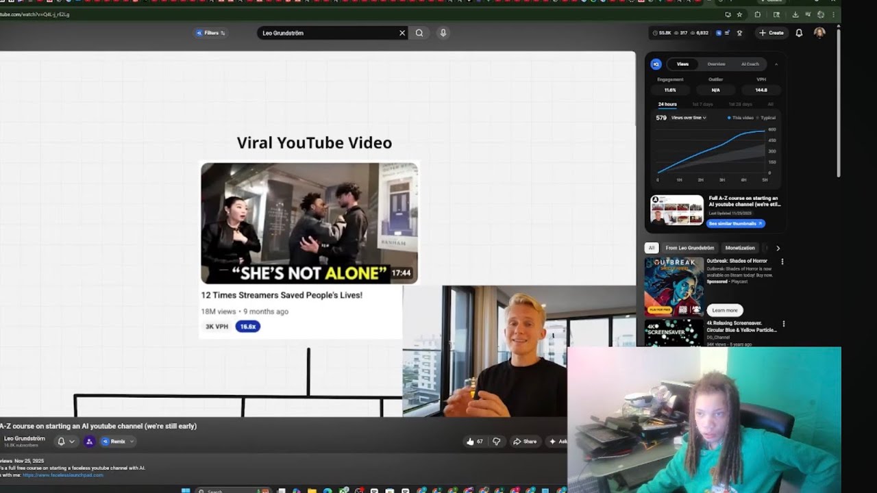 Tayreese Shows How Structure Build Viral Faceless Scripts Using IShowSpeed Clips Claude AI ChatGPT