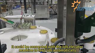 Rotary Dustproof Cover Capper - Automatic Plastic Lid Capping Machine for Food & Chemicals #capper Profile