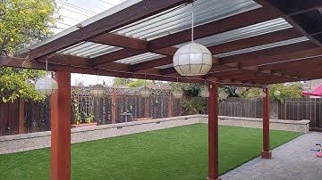 Backyard landscaping and turf installation time-lapse