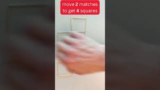 Full ➡️Move 2 matches to get 4 squares! #puzzle #shorts #shortsfeed #maths News