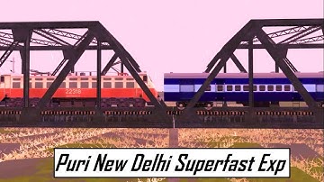 Puri New Delhi Superfast Express in MSTS Open Rails by Sumit Mehrotra