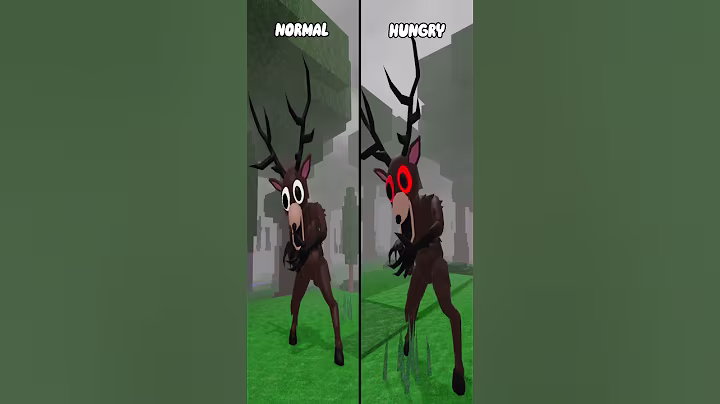 Normal Vs Hungry Deer Jumpscare Comparison | Roblox 99 Nights In The Forest #roblox