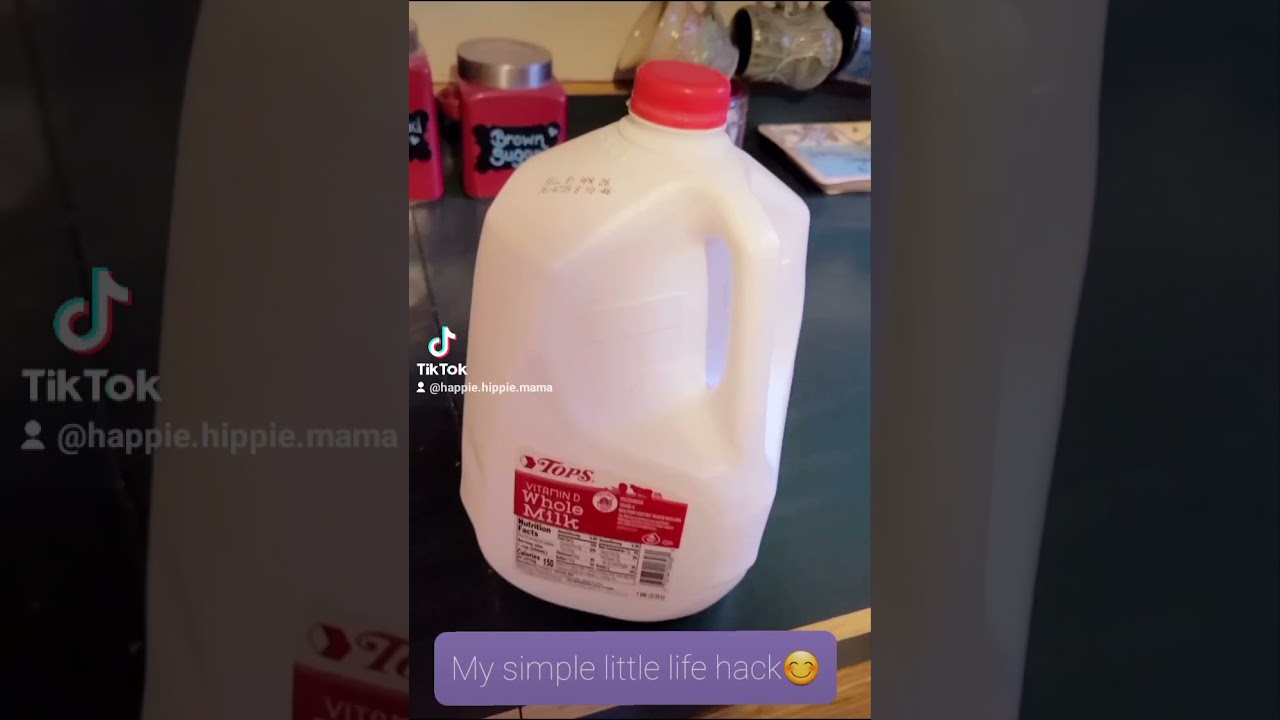 Milk jug life hack that everyone should know to save space in the trash or recycling bin!