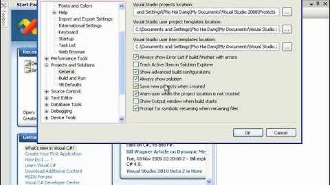 Video hướng dẫn: Cấu hình môi trường Visual Studio 2008