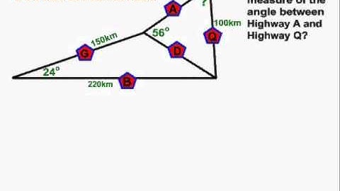 Multiple-Step Sine Law and Cosine Law problems - Example 1