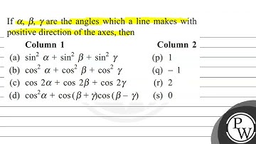 If \( \alpha, \beta, \gamma \) are the angles which a line makes wi...