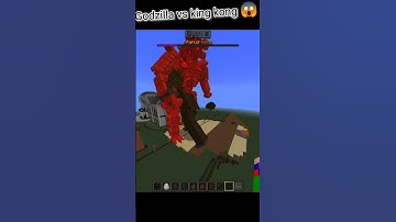 kong vs mecha Godzilla #minecraft #minecraftshorts #shorts