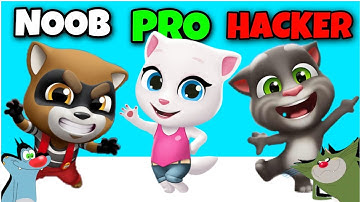 NOOB vs PRO vs HACKER 😱 In Talking Tom Candy Run With Oggy Jack and Bob Funny 😂