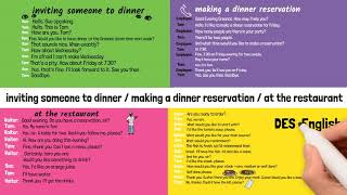 At the Restaurant-Making a Dinner Reservation-Inviting Someone to Dinner