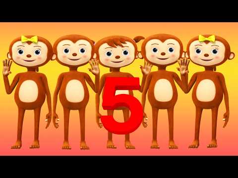 5 Little Monkeys Play at the Park! 🐒🛝| Nursery Rhymes & Kids Songs - ABCs and 123s