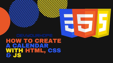 How To Create A Calendar with HTML, CSS & JS