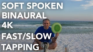 ASMR Tapping #4a - Flying Disc (Soft Spoken, 3Dio Binaural, Ear to Ear, 4K, Beach Sunset) screenshot 3