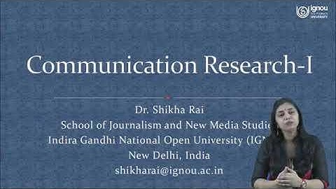 IGNOU Live Session on "Communication Research-1" for MJM-20, MAJMC/PGJMC Students