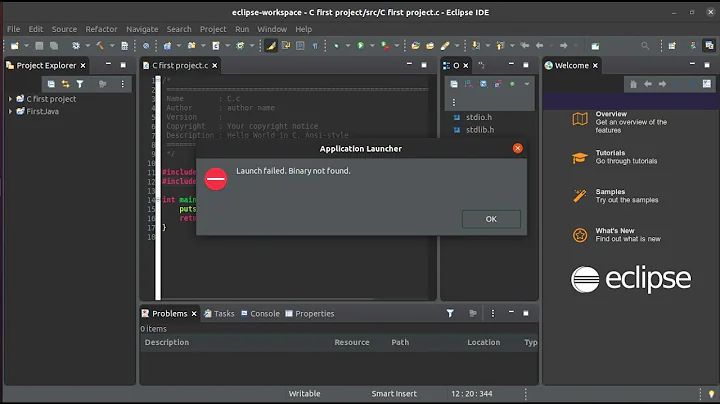 #Eclipse | Launch Failed. Binary not found in Eclipse Running C/C++ Project (Fixed Any OS)