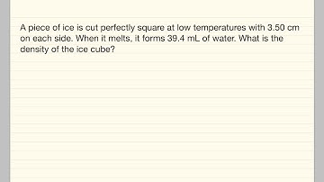 Video 9 Calculate the density of an ice cube from the mL of water that melts