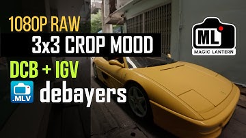 DCB vs IGV Demosaicing in MLVApp — Quick Tutorial for 3x3 1080p Magic Lantern RAW - plus - Topaz AI