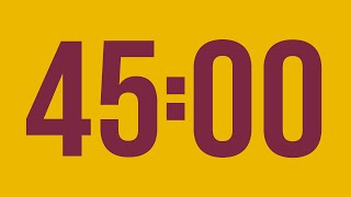 45 minute timer 🔔 Gentle Alarm [Full HD]