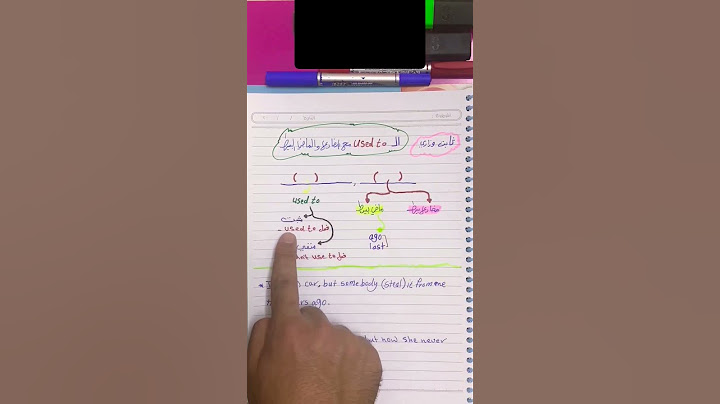 موضوع used to السادس اعدادي اللغه الانجليزيه وزاري