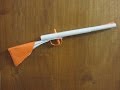 How to Make a Paper Double Barrel Shotgun that Shoots Rubber Band - Easy Tutorial